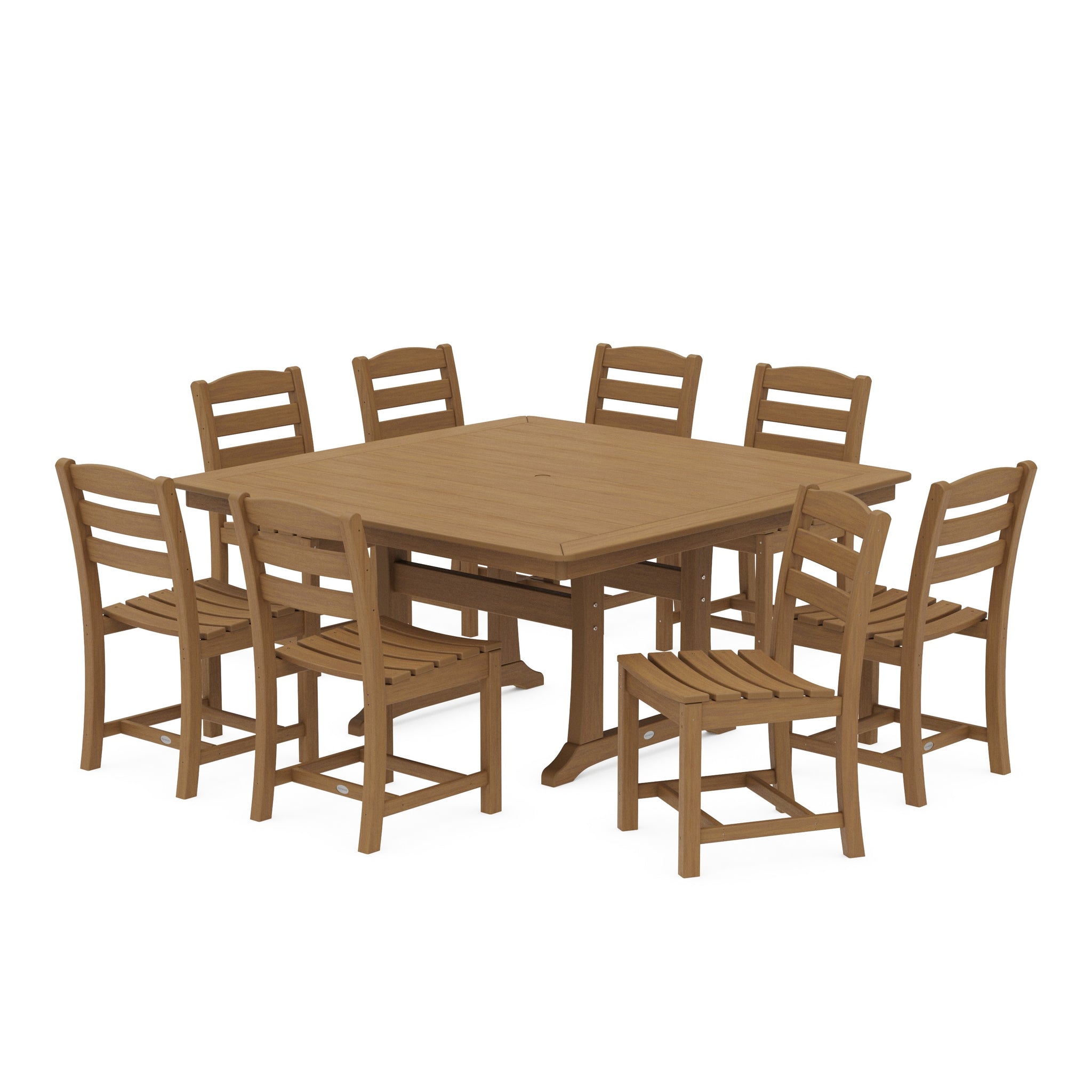 La Casa Café 9-Piece Nautical Trestle Dining Set