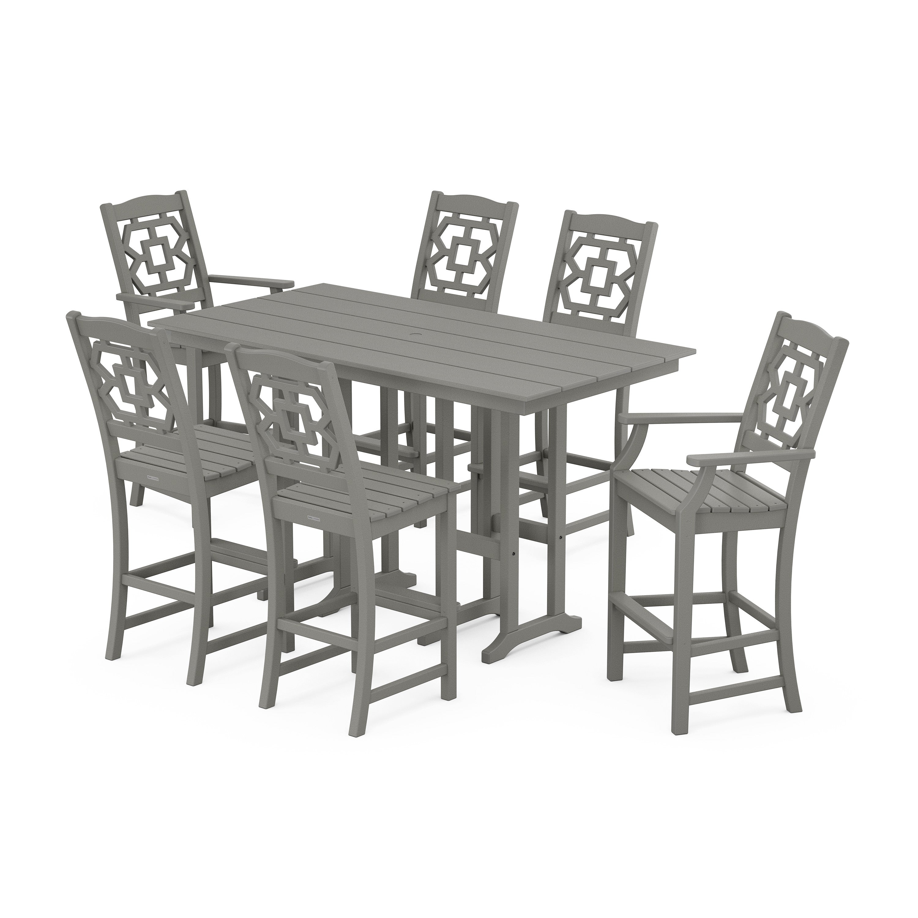 Chinoiserie 7-Piece Farmhouse Bar Set