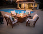Braxton 5-Piece Deep Seating Conversation Set with Fire Pit Table