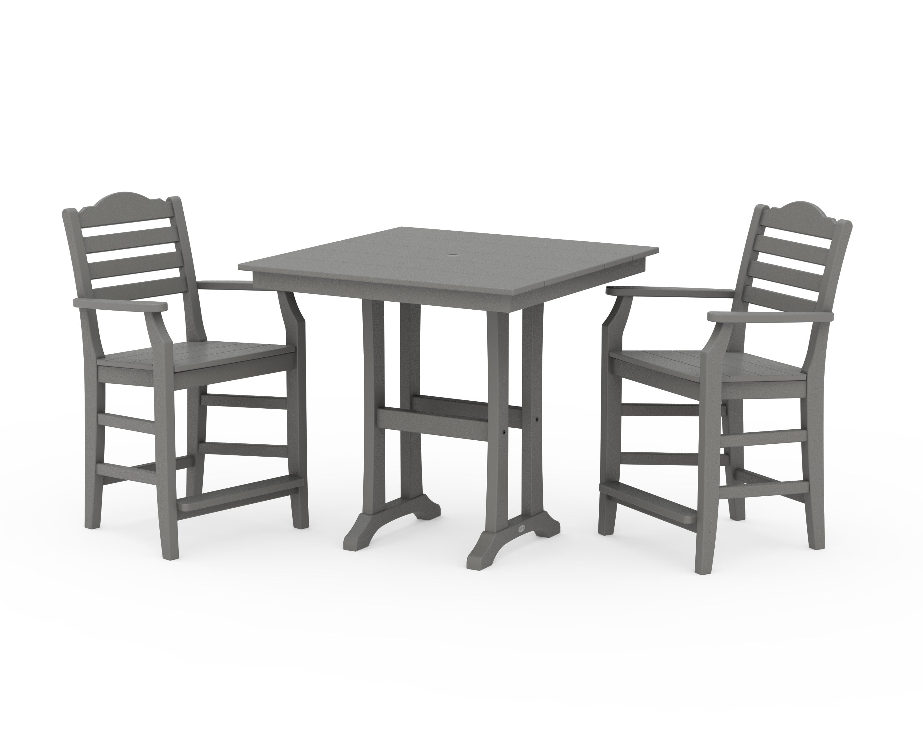 Savannah 3-Piece Farmhouse Counter Set with Trestle Legs