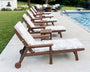 Vineyard Chaise with Arms and Wheels