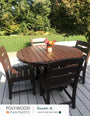 48" Round Farmhouse Dining Table