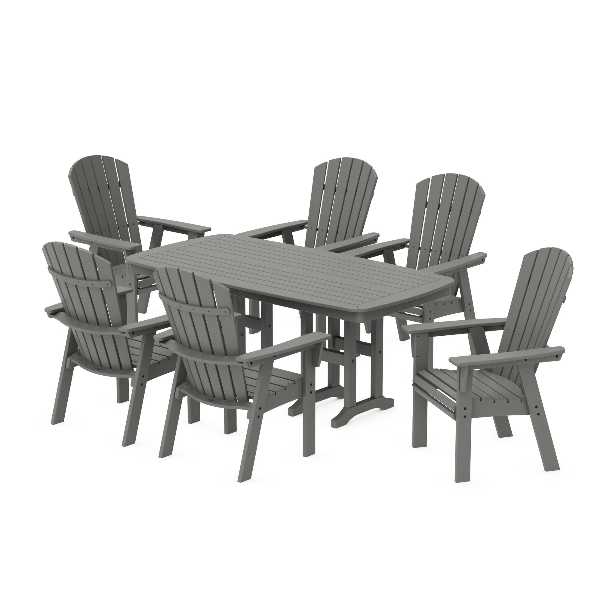 Nautical Curveback Adirondack 7-Piece Dining Set