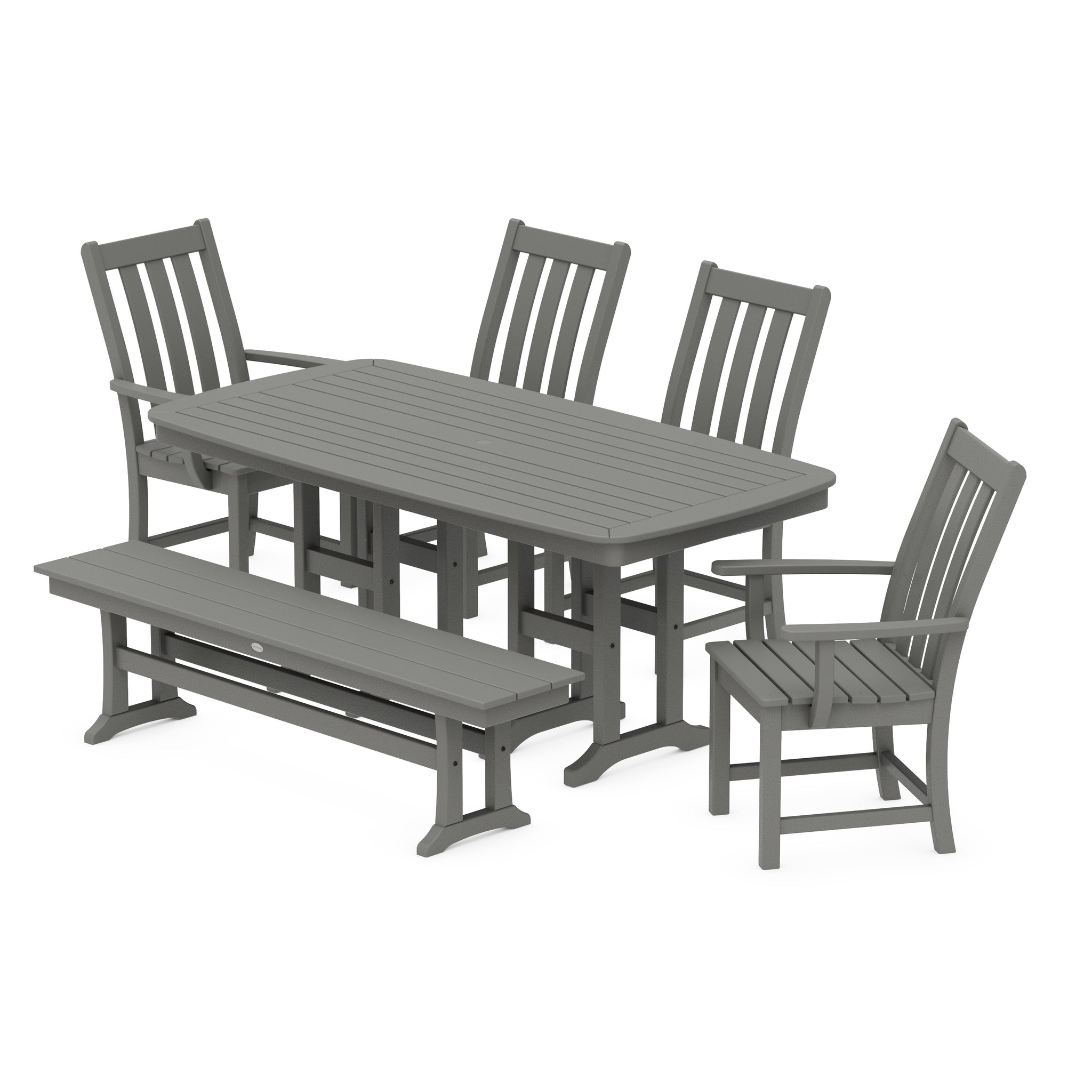 Vineyard 6-Piece Dining Set with Bench