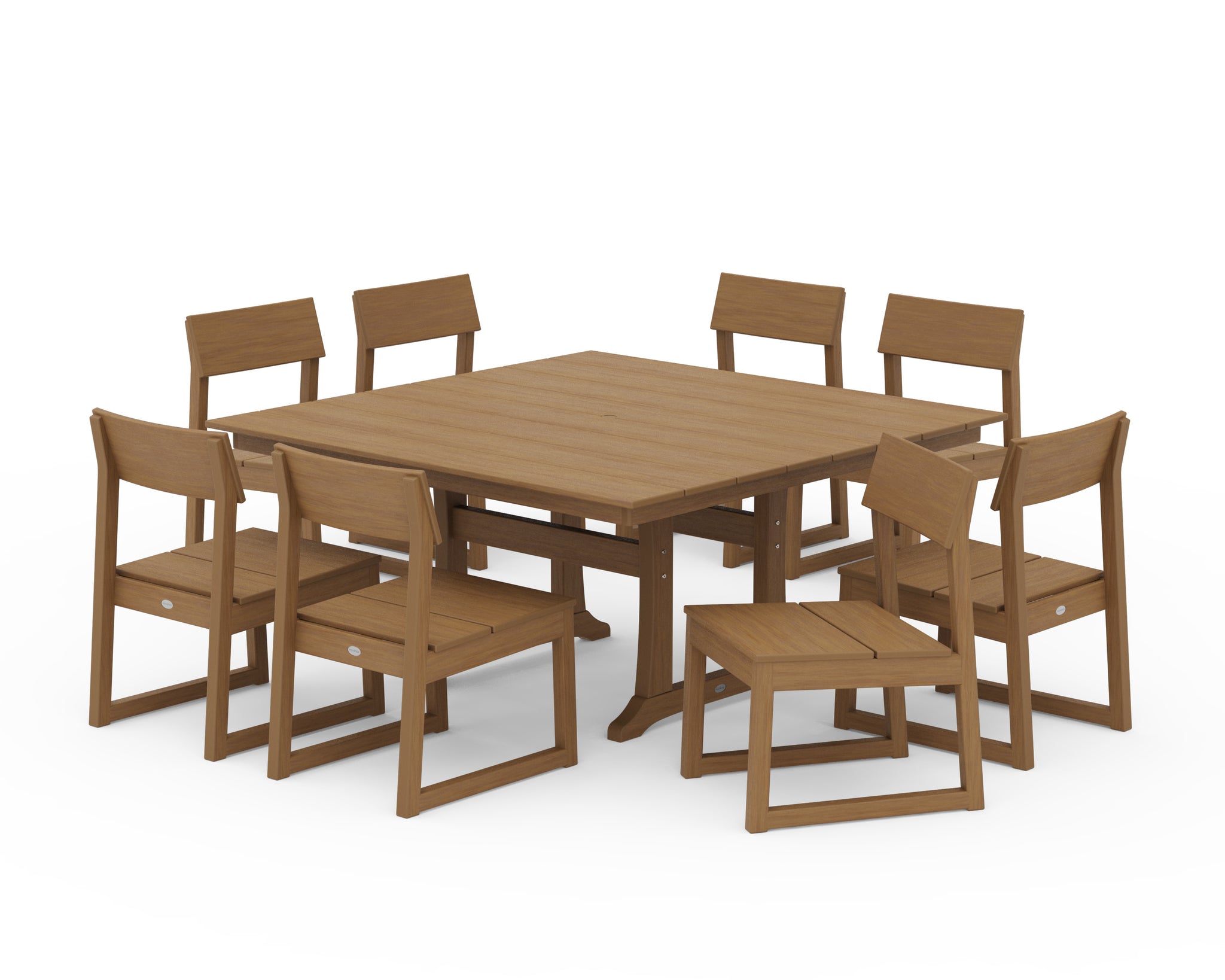 EDGE 9-Piece Farmhouse Trestle Dining Set