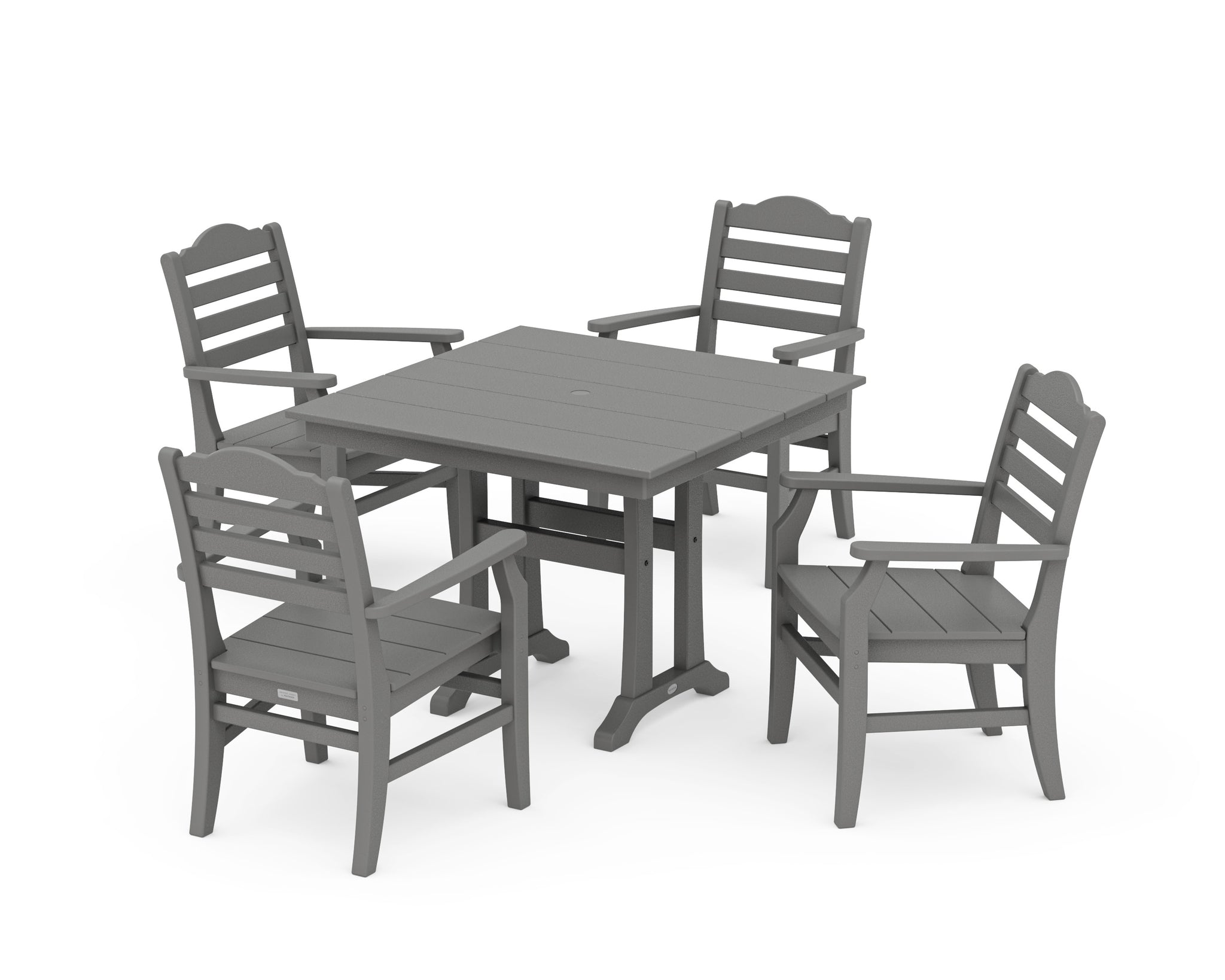 Savannah 5-Piece Farmhouse Dining Set with Trestle Legs