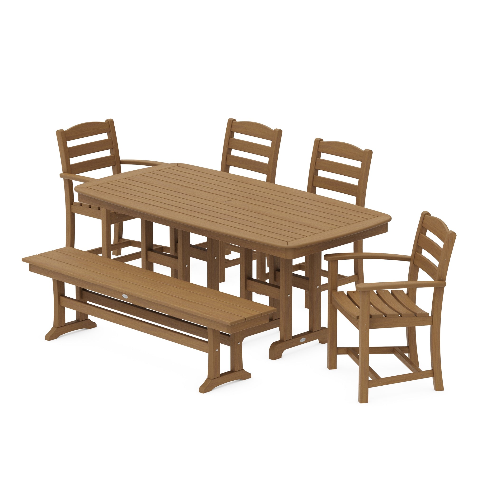La Casa Café 6-Piece Dining Set with Bench