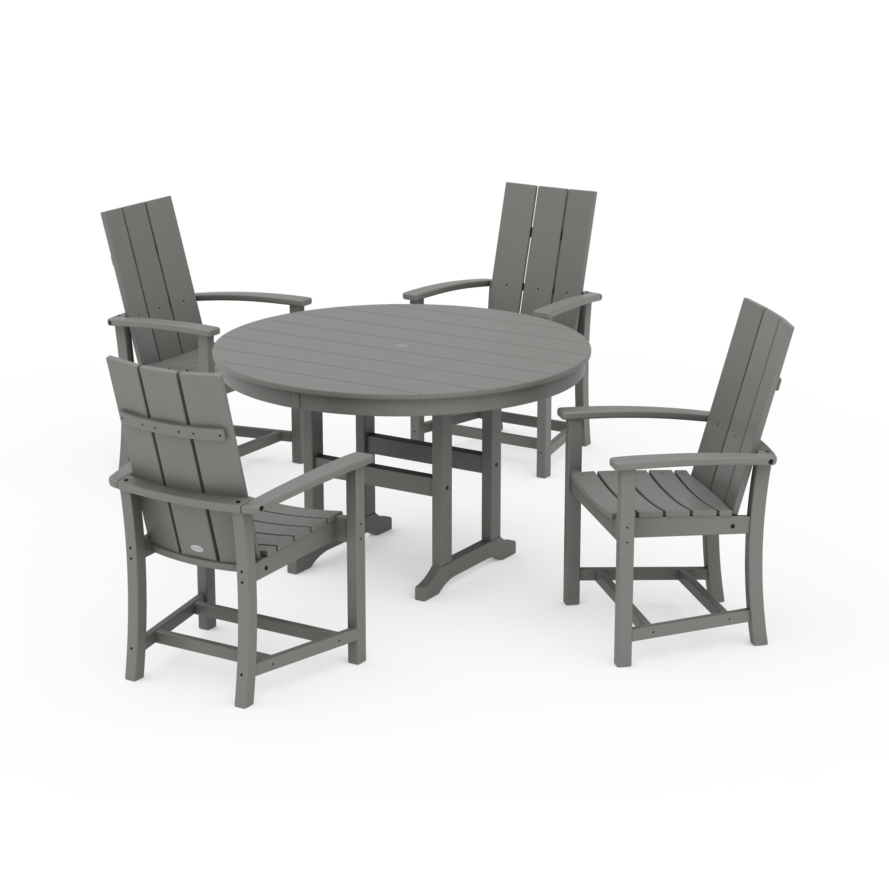 Modern Adirondack 5-Piece Round Farmhouse Dining Set