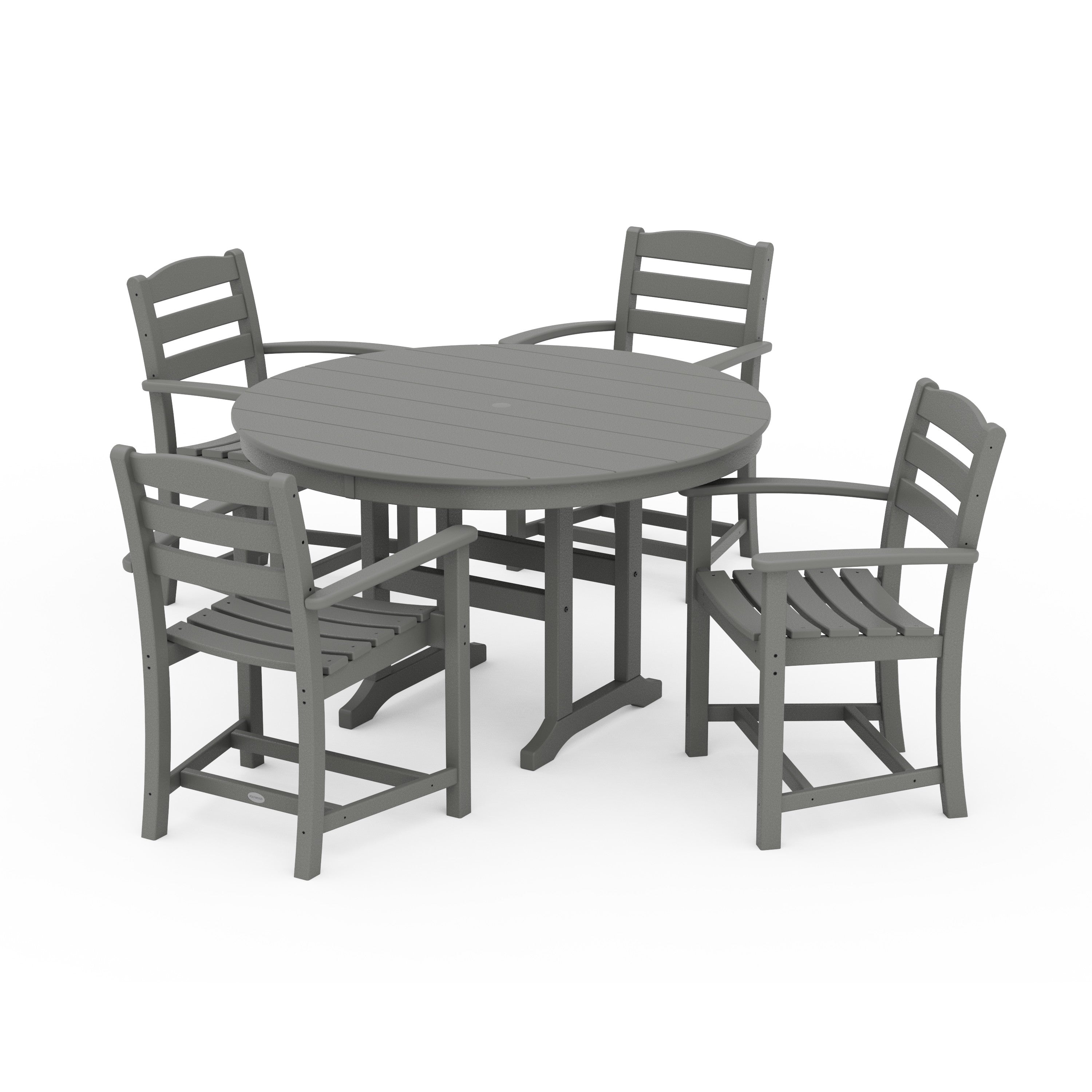 La Casa Café 5-Piece Round Farmhouse Dining Set