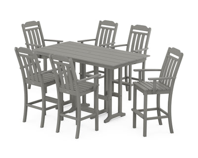 Cottage Arm Chair 7-Piece Farmhouse Bar Set