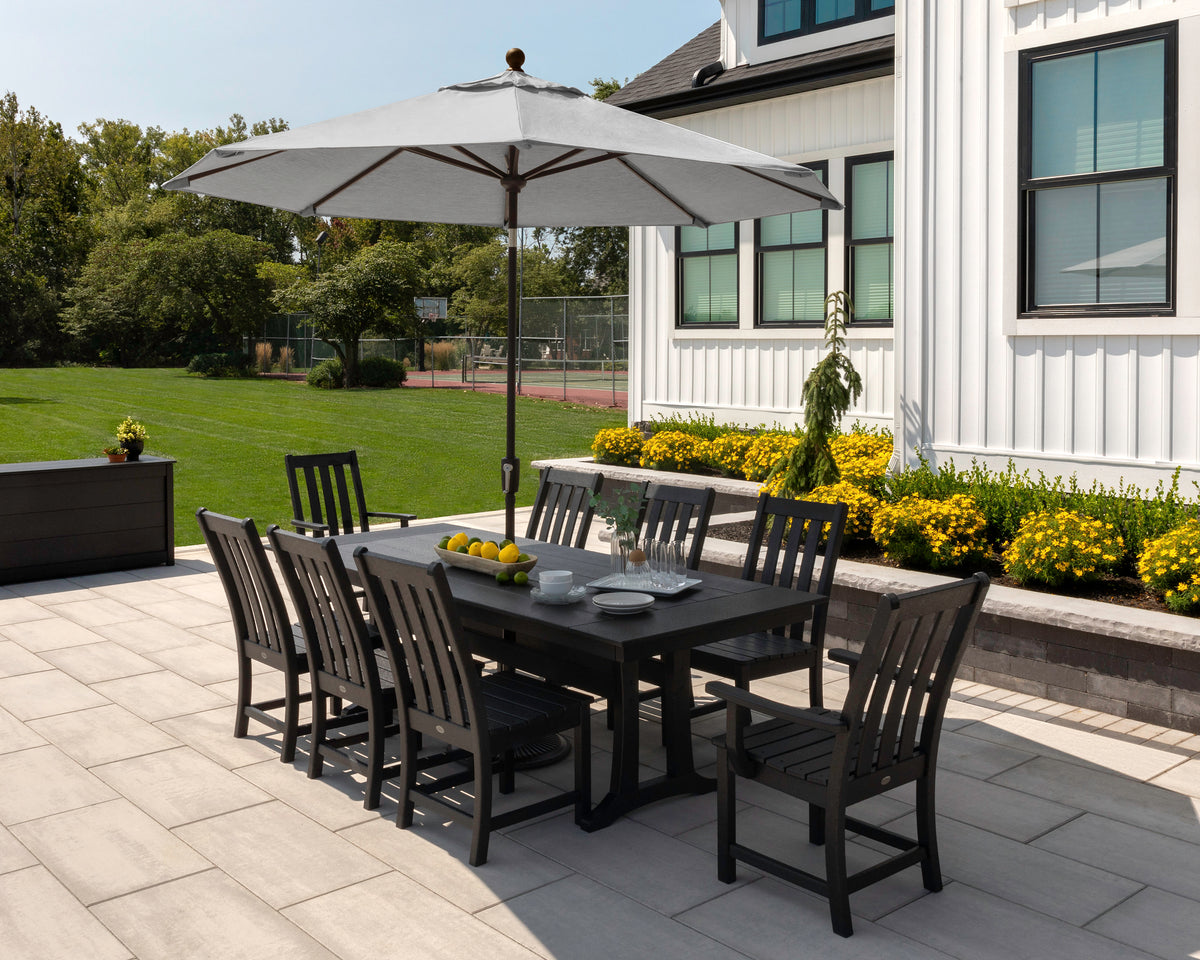 Vineyard 9-Piece Farmhouse Dining Set with Trestle Legs