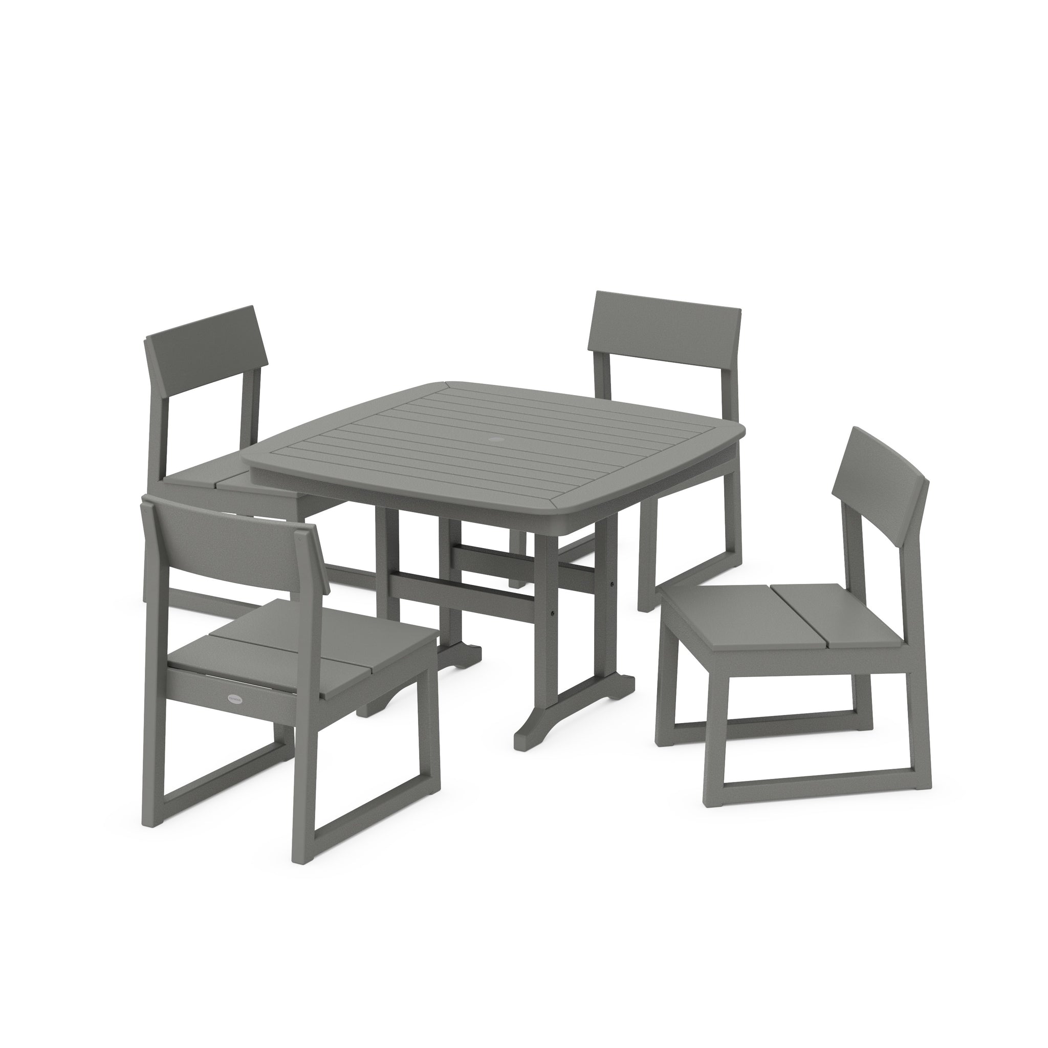 EDGE Side Chair 5-Piece Dining Set with Trestle Legs