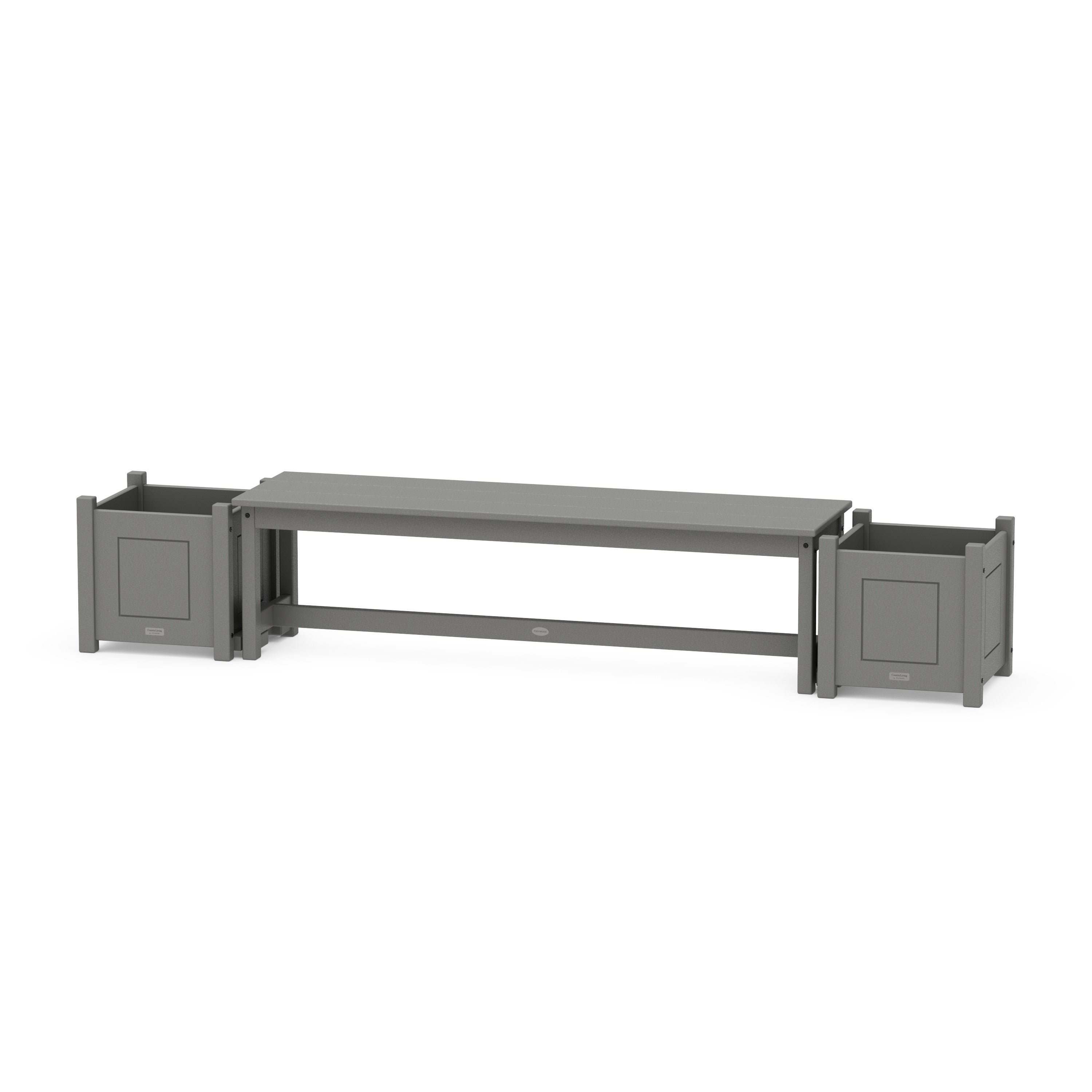 60" Country Living Straight Planter Bench Set