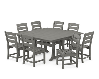 Lakeside 9-Piece Farmhouse Trestle Dining Set