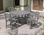 La Casa Café 5-Piece Round Farmhouse Dining Set