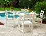 La Casa Café 5-Piece Round Farmhouse Dining Set