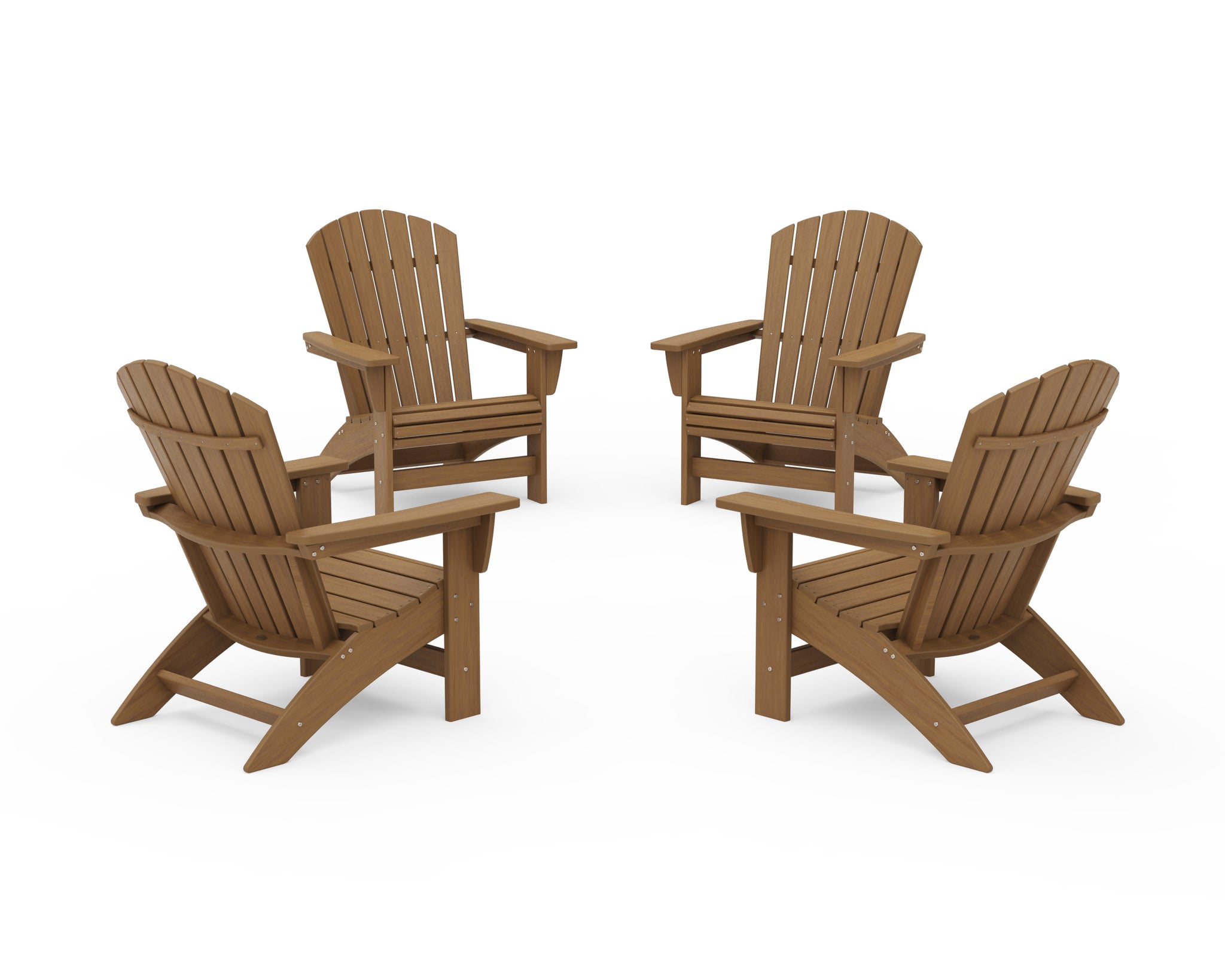4-Piece Nautical Grand Adirondack Chair Conversation Set