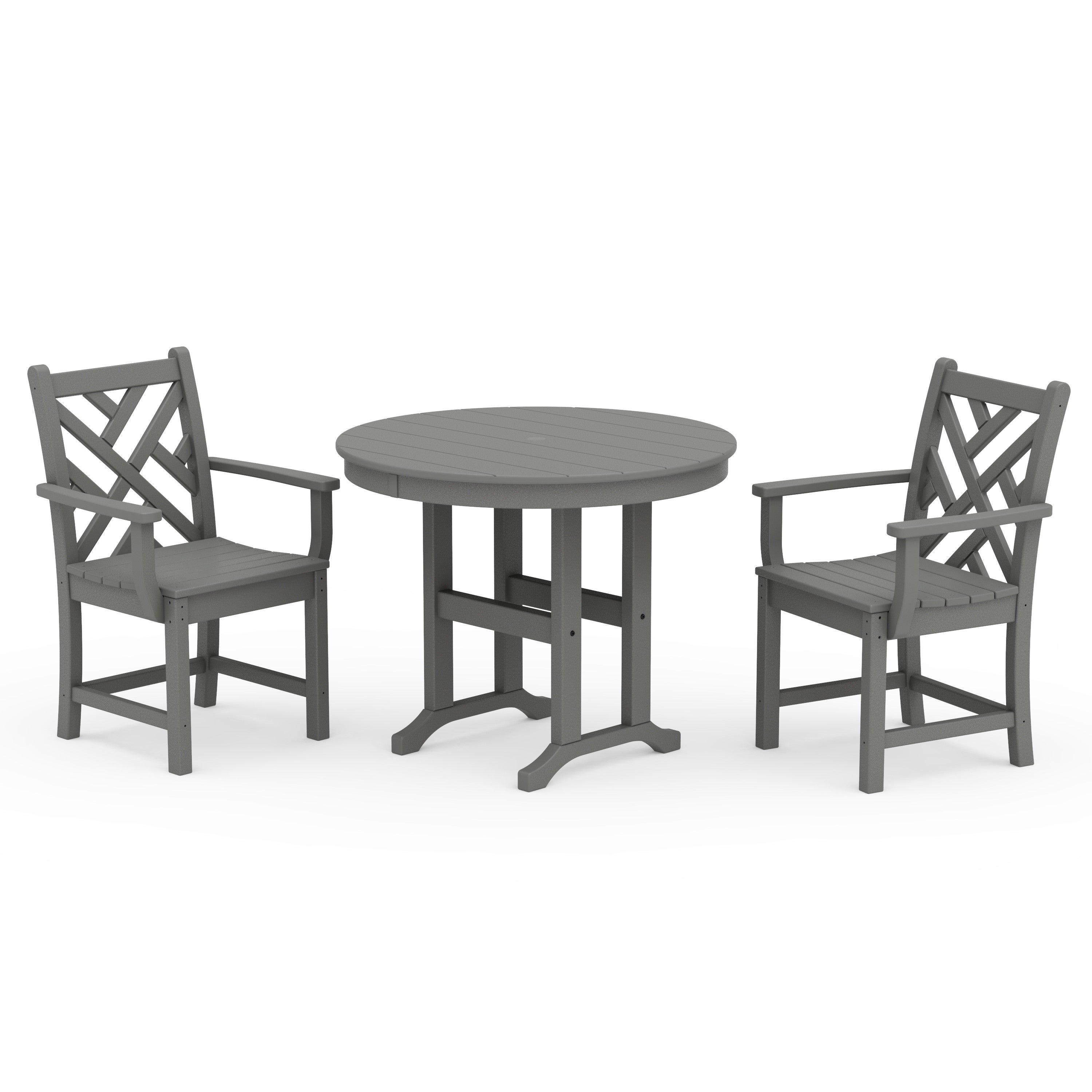 Chippendale 3-Piece Round Dining Set