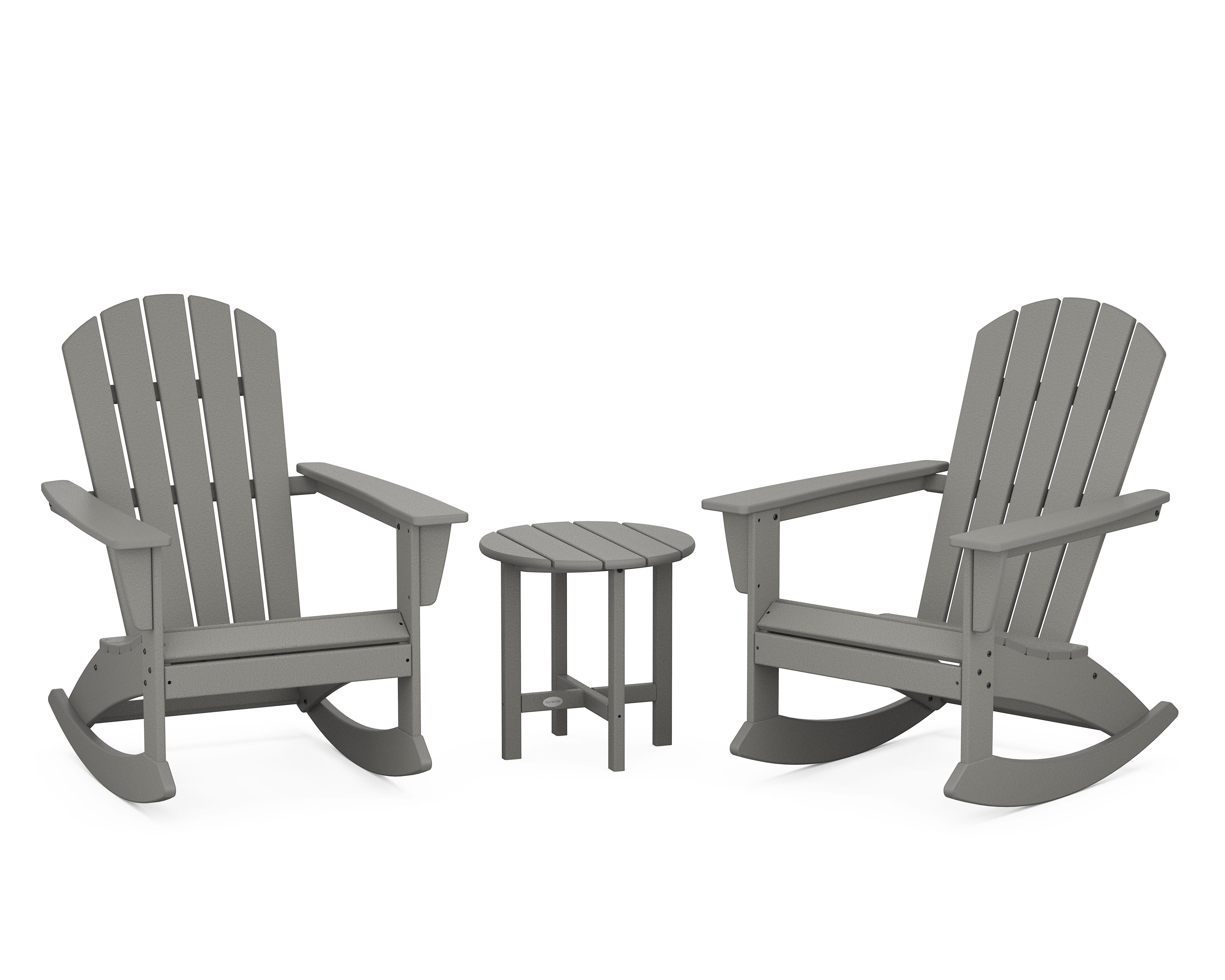 Nautical 3-Piece Adirondack Rocking Chair Set
